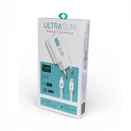 Subzero GAN25 25w Ultra Slim PD Başlık ve Type-c To lightning Kablo