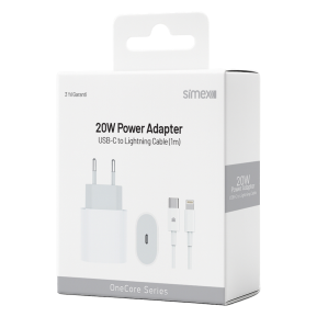Simex Sps-15 20w PD Şarj Cihazı ve Lightning Kablo Şarj Seti