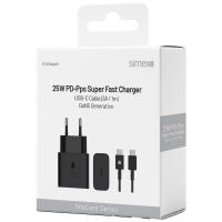 Simex SPS-17 25w PD Şarj Cihazı ve Type-C Kablo Şarj Seti I Siyah