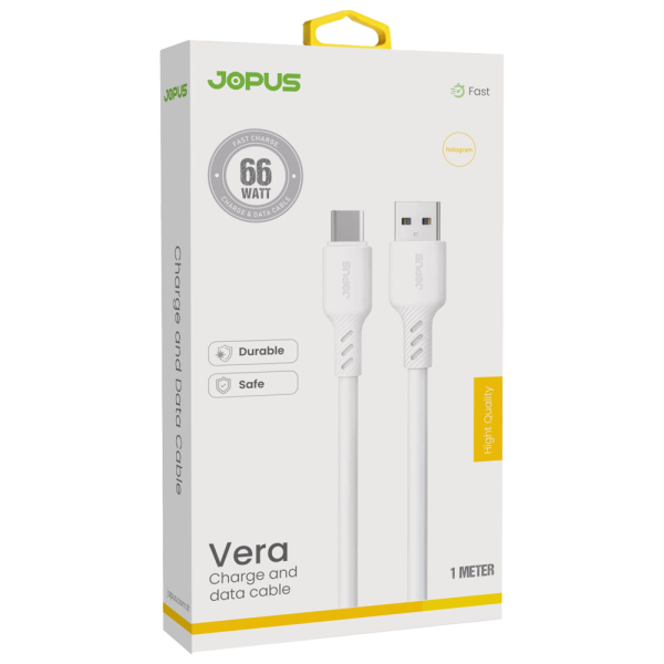Jopus Vera Fast 66W USB to Type-C Hızlı Şarj ve Data Kablosu Jopus Vera Fast 66W USB to Type-C Hızlı Şarj ve Data Kablosu