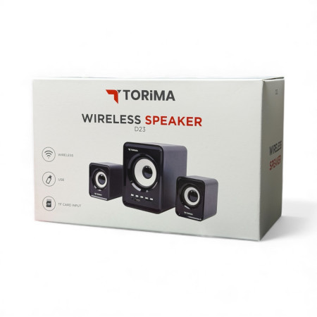 TORİMA D23 Siyah Bluetooth Hoparlör 3.5mm Jack  Bilgisayar Hoparlörü