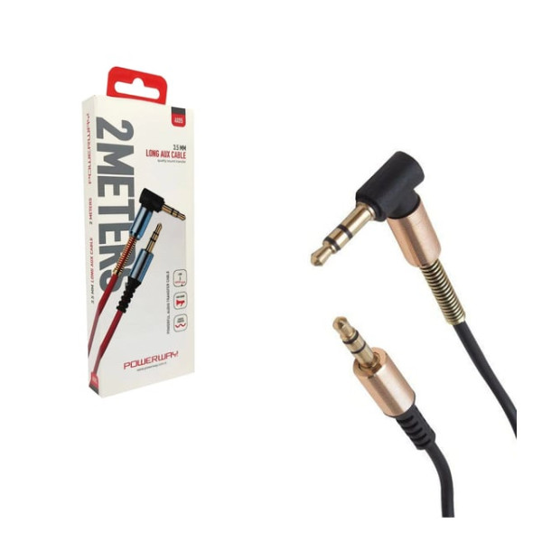 Powerway 3.5 mm Yan Başlık 2mt Aux Cable
