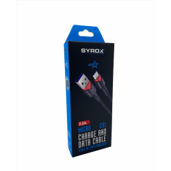 Syrox Syx-C91 Hasır Micro USB 2A Şarj Kablosu  