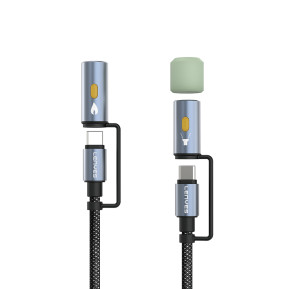 Lenyes LC111 Çoklu Şarj Kablolu Fener Ve Çakmaklık Özellikli 4in1 Kablo 60W 