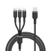 Wiwu Wi-C014 3in1 USB-A to Lightning – Type-C – Micro Şarj  Kablosu 3.1A 