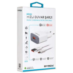 Syrox Syx-Q30 Micro 3.0A  Quıck Hızlı Ev Şarj