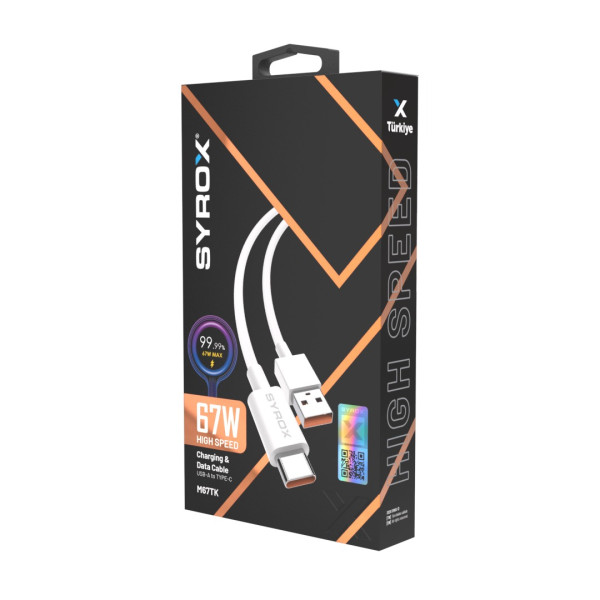 Syrox M67TK 67W Type-C Kablo 