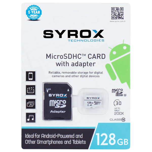 Syrox MC128 128GB Micro Sd Hafıza Kartı