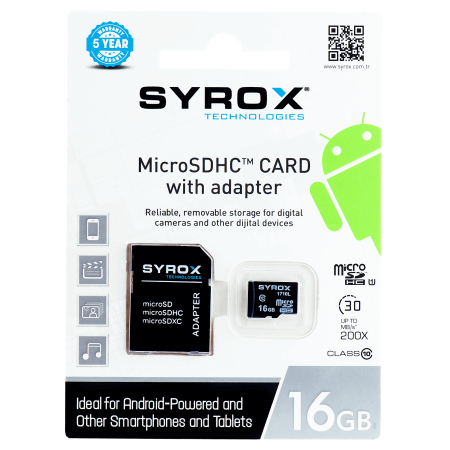Syrox MC16 16GB Micro Sd Hafıza Kartı