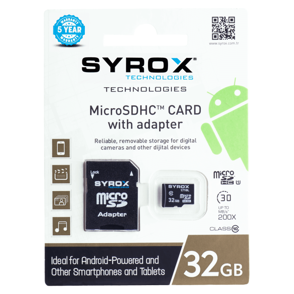 Syrox MC32 32GB Micro Sd Hafıza Kartı