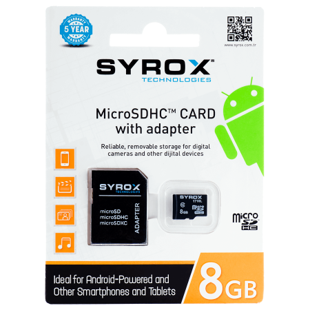 Syrox MC8 8GB Micro Sd Hafıza Kartı